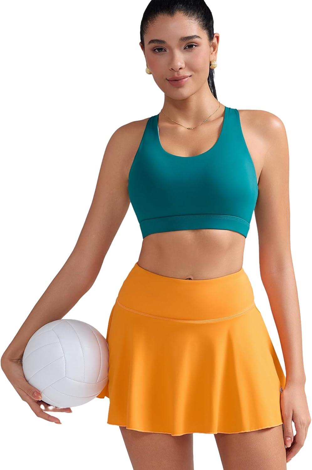 imageRUNNING GIRL Sports Bra for Women CrissCross Back Padded Strappy Sports Bras Medium Support Yoga Bra with Removable CupsAteal