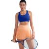 RUNNING GIRL Sports Bra for Women, Criss-Cross Back Padded Strappy Sports Bras Medium Support Yoga Bra with Removable Cups(A-bright Blue)