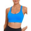 RUNNING GIRL Sports Bras for Women High Support,High Impact Sports Bra for Women Crisscross Back with Removable Pads(2-blue)