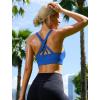 RUNNING GIRL Sports Bras for Women High Support,High Impact Sports Bra for Women Crisscross Back with Removable Pads(2-blue)