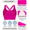 RUNNING GIRL Sports Bras for Women High Support,High Impact Sports Bra for Women Crisscross Back with Removable Pads(2-pink)