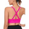 RUNNING GIRL Sports Bras for Women High Support,High Impact Sports Bra for Women Crisscross Back with Removable Pads(3-blue+pink+green)