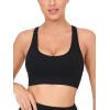 RUNNING GIRL Sports Bras for Women High Support,High Impact Sports Bra for Women Crisscross Back with Removable Pads(4-black)