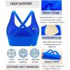 RUNNING GIRL Sports Bras for Women High Support,High Impact Sports Bra for Women Crisscross Back with Removable Pads(4-blue)