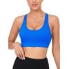 RUNNING GIRL Sports Bras for Women High Support,High Impact Sports Bra for Women Crisscross Back with Removable Pads(4-blue)