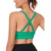 RUNNING GIRL Sports Bras for Women High Support,High Impact Sports Bra for Women Crisscross Back with Removable Pads(4-green)