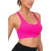 RUNNING GIRL Sports Bras for Women High Support,High Impact Sports Bra for Women Crisscross Back with Removable Pads(4-pink)