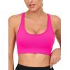 RUNNING GIRL Sports Bras for Women High Support,High Impact Sports Bra for Women Crisscross Back with Removable Pads(4-pink)