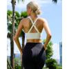 RUNNING GIRL Sports Bras for Women High Support,High Impact Sports Bra for Women Crisscross Back with Removable Pads(4-white)