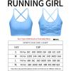 RUNNING GIRL Sports Bras for Women,Sexy Crisscross Back Seamless Padded Sports Bra Medium Support with Removable Pads(Blue)