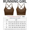 RUNNING GIRL Sports Bras for Women,Sexy Crisscross Back Seamless Padded Sports Bra Medium Support with Removable Pads(Brown)