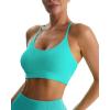 RUNNING GIRL Sports Bras for Women,Sexy Crisscross Back Seamless Padded Sports Bra Medium Support with Removable Pads(Electric Green)