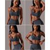 RUNNING GIRL Sports Bras for Women,Sexy Crisscross Back Seamless Padded Sports Bra Medium Support with Removable Pads(Grey)