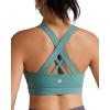 imageRUNNING GIRL Sports Bra for Women CrissCross Back Padded Strappy Sports Bras Medium Support Yoga Bra with Removable CupsAblue