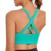 RUNNING GIRL Sports Bras for Women High Support,High Impact Sports Bra for Women Crisscross Back with Removable Pads(2-green)