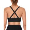 RUNNING GIRL Sports Bras for Women High Support,High Impact Sports Bra for Women Crisscross Back with Removable Pads(4-black)