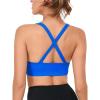 RUNNING GIRL Sports Bras for Women High Support,High Impact Sports Bra for Women Crisscross Back with Removable Pads(4-blue)