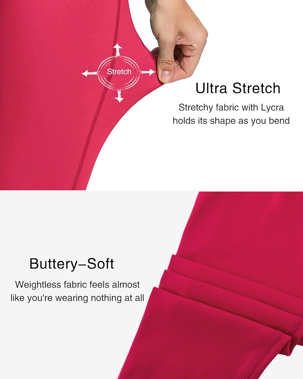 imageRUNNING GIRL High Waisted Leggings for WomenTummy Control Workout Yoga Pants Compression Pants Buttery SoftHot Pink