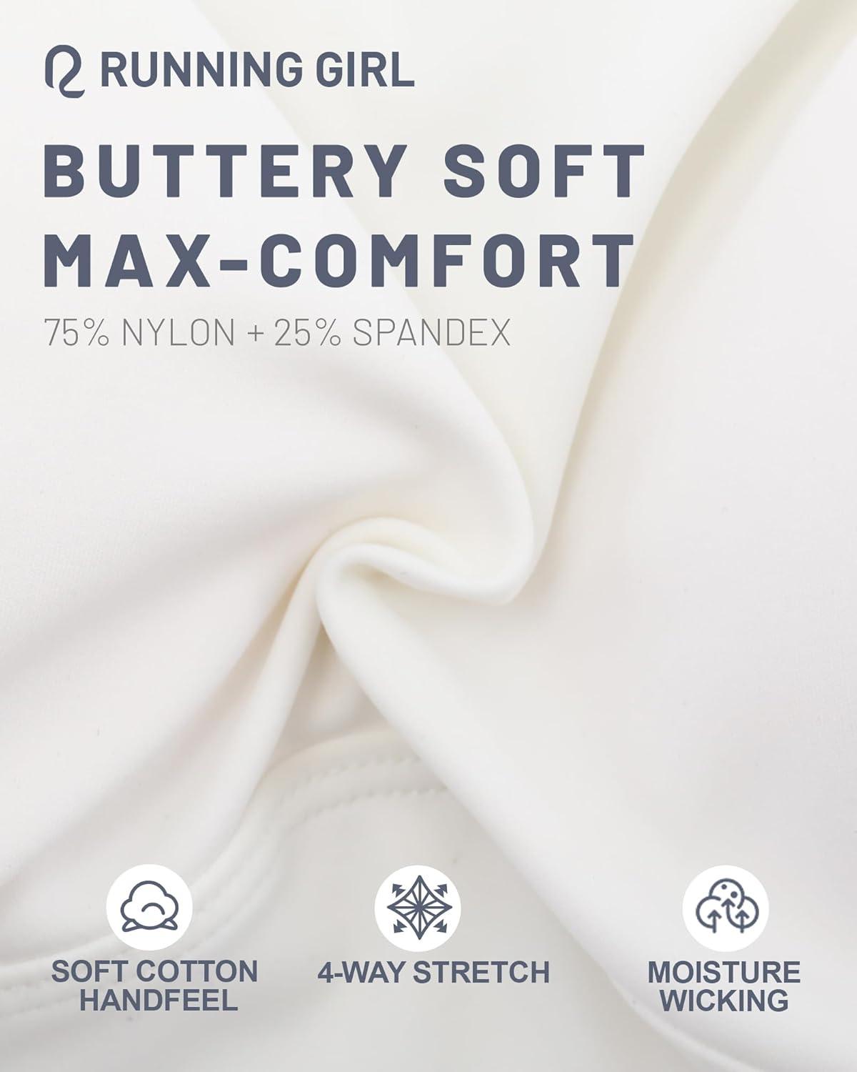 imageRUNNING GIRL Sports Bra for Women High Support Molded Cup High Impact Sports Bras with Sewn in Pads Strappy Running BraSnow White