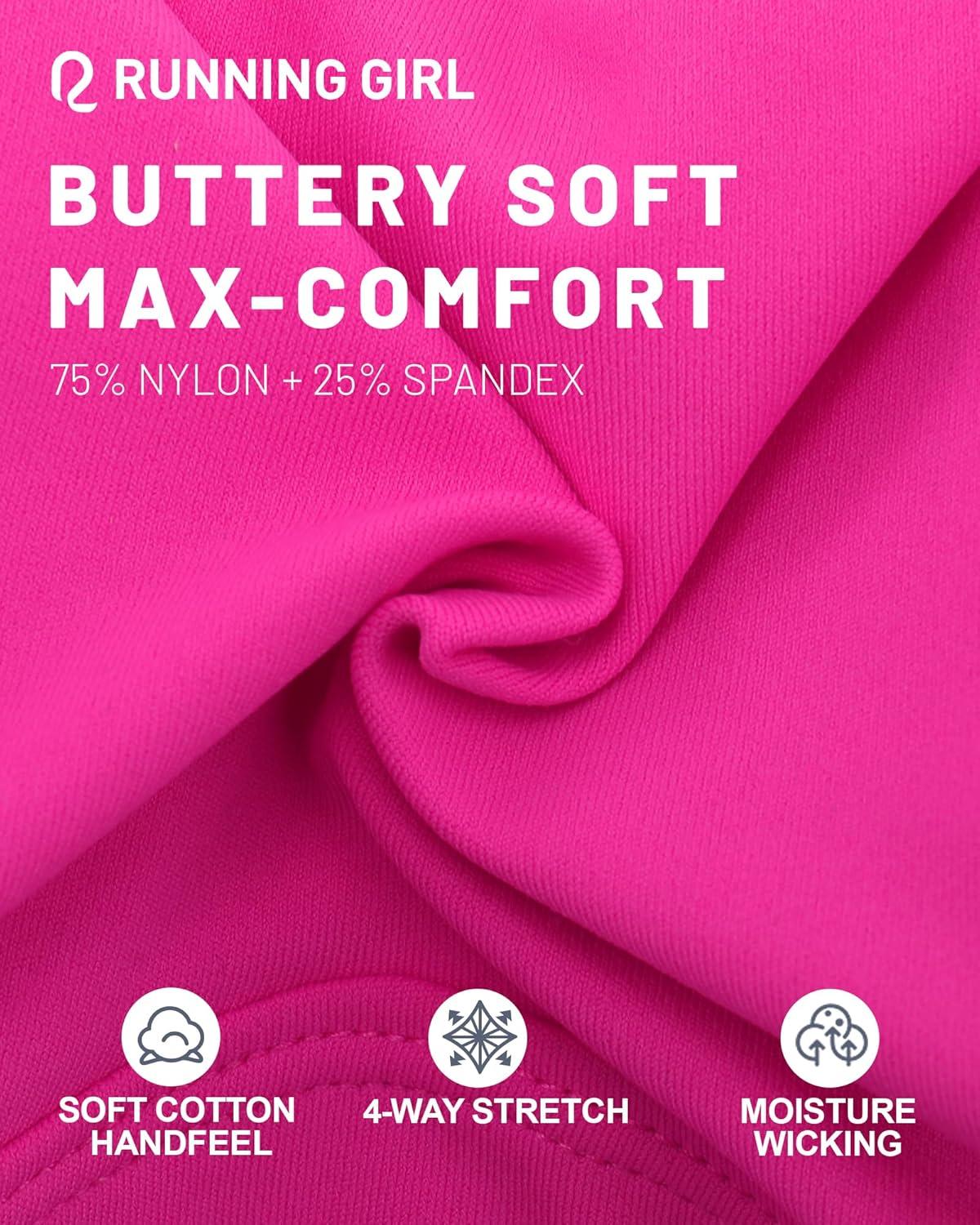 imageRUNNING GIRL Sports Bra for Women High Support Molded Cup High Impact Sports Bras with Sewn in Pads Strappy Running BraVivid Pink