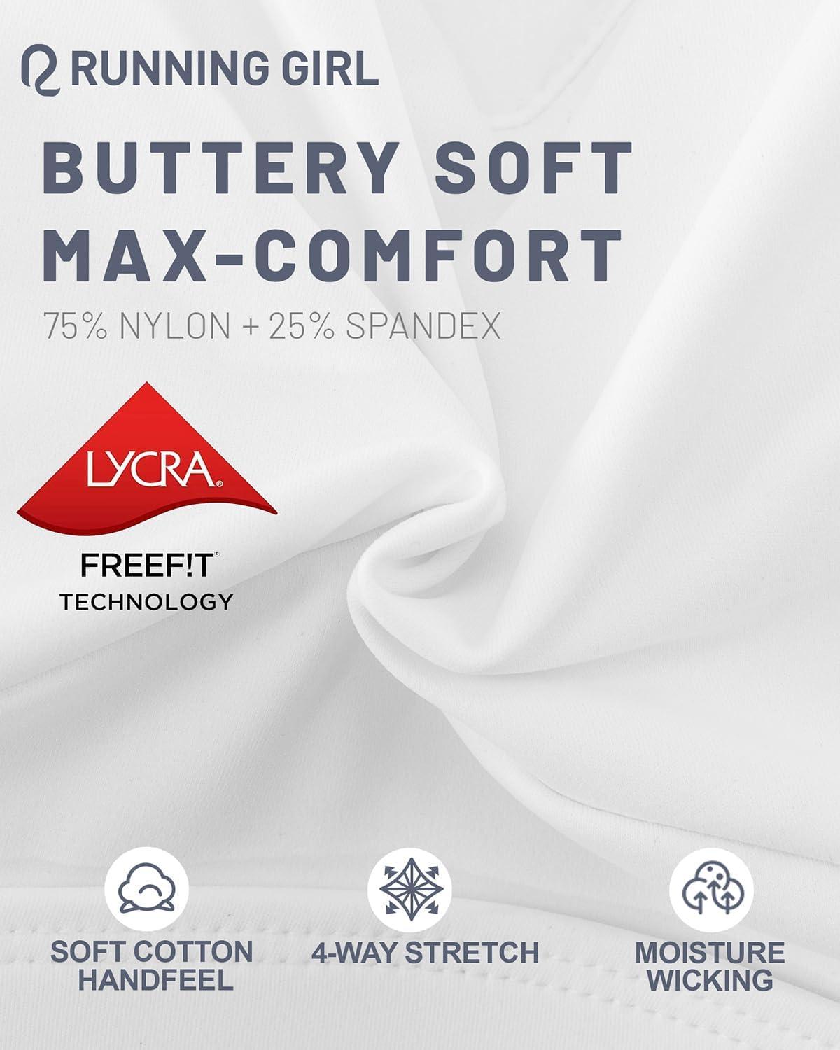 imageRUNNING GIRL Sports Bra for Women High Support Molded Cup High Impact Sports Bras with Sewn in Pads Workout Running BraWhite