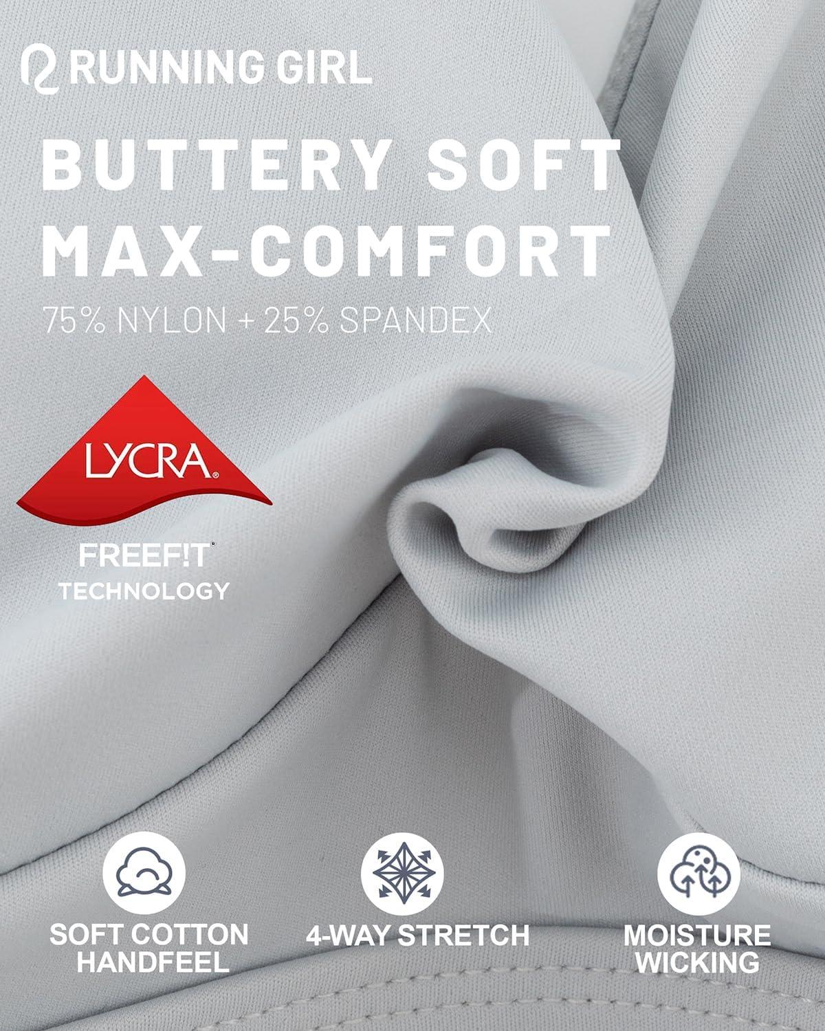 imageRUNNING GIRL Sports Bras for Women High Support Molded Cup High Impact Sports Bras with Sewn in Pads Racerback Running BraAsh Grey