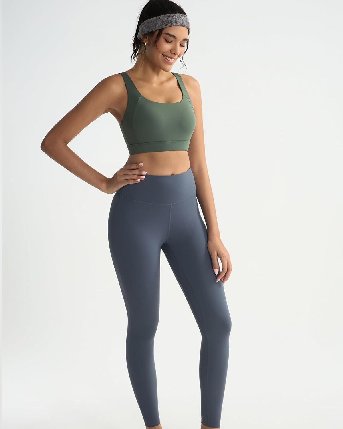 imageRUNNING GIRL Sports Bras for Women High SupportAdjustable Racerback Molded Cup Sports Bra Yoga Athletic Workout BraDark Green