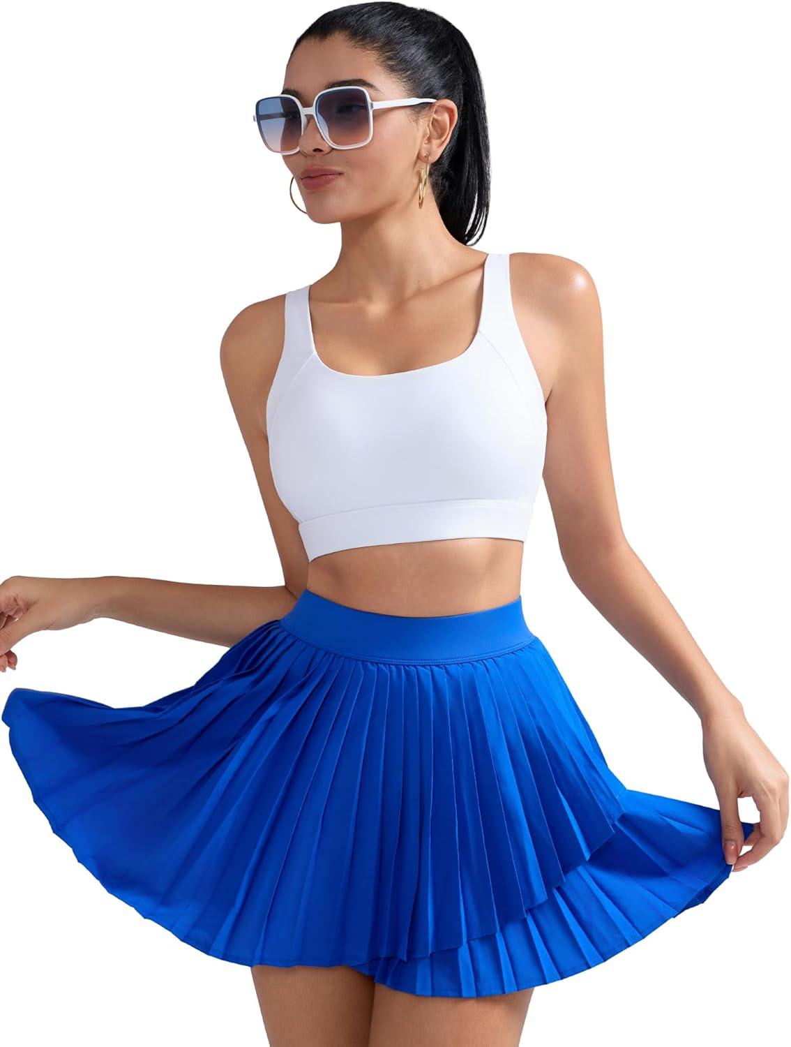 imageRUNNING GIRL Sports Bras for Women High SupportAdjustable Racerback Molded Cup Sports Bra Yoga Athletic Workout BraWhite