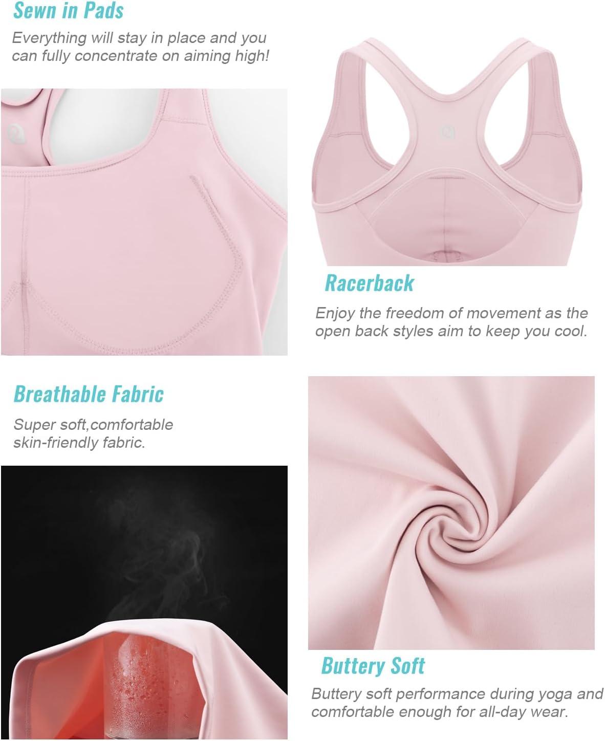 imageRUNNING GIRL Workout Tank Tops for Women Built in Shelf Bras PaddedSleeveless Gym Tops Athletic Yoga ShirtsYpink