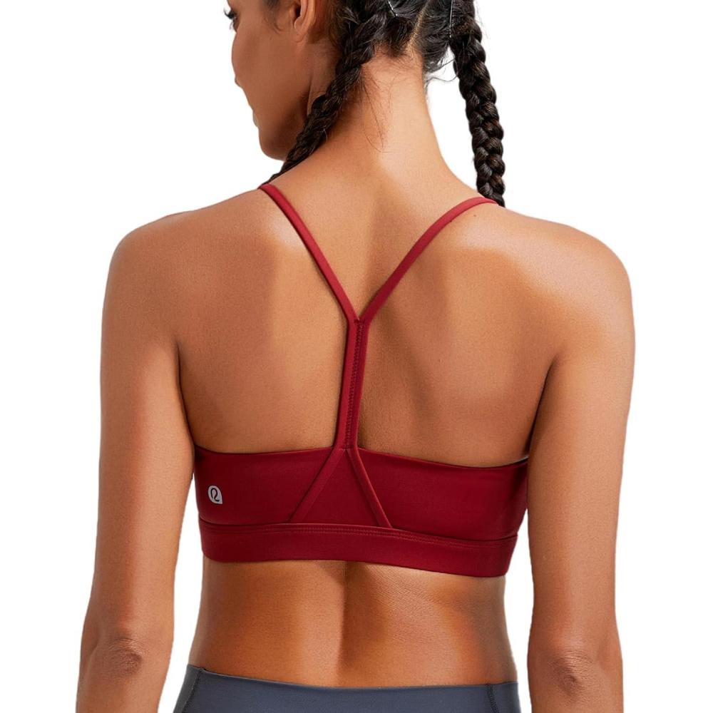 imageRUNNING GIRL YBack Sports Bras for Women Medium Impact Wirefree Padded Bra Workout Crop Top Longline Sports Bra Push upEred