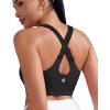 RUNNING GIRL Adjustable Straps High Impact Sports Bra for Women,High Support Workout Sports Bras with Sewn in Pads(A-black)