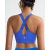 RUNNING GIRL Adjustable Straps High Impact Sports Bra for Women,High Support Workout Sports Bras with Sewn in Pads(A-cerulean Blue)