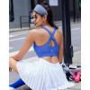 RUNNING GIRL Adjustable Straps High Impact Sports Bra for Women,High Support Workout Sports Bras with Sewn in Pads(A-cerulean Blue)