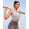 RUNNING GIRL Adjustable Straps High Impact Sports Bra for Women,High Support Workout Sports Bras with Sewn in Pads(A-icy Grey)