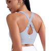 RUNNING GIRL Adjustable Straps High Impact Sports Bra for Women,High Support Workout Sports Bras with Sewn in Pads(A-icy Grey)