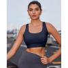 RUNNING GIRL Adjustable Straps High Impact Sports Bra for Women,High Support Workout Sports Bras with Sewn in Pads(A-navy)