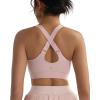 RUNNING GIRL Adjustable Straps High Impact Sports Bra for Women,High Support Workout Sports Bras with Sewn in Pads(A-pink)