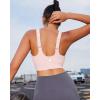 RUNNING GIRL Adjustable Straps High Impact Sports Bra for Women,High Support Workout Sports Bras with Sewn in Pads(A-pink)