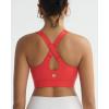 RUNNING GIRL Adjustable Straps High Impact Sports Bra for Women,High Support Workout Sports Bras with Sewn in Pads(A-red)