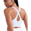 RUNNING GIRL Adjustable Straps High Impact Sports Bra for Women,High Support Workout Sports Bras with Sewn in Pads(A-white)