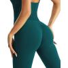 RUNNING GIRL Black Jumpsuits for Women Ribbed Backless Sexy One Piece Outfits Tummy Control Unitard Bodysuit Athletic Rompers