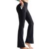 RUNNING GIRL Flare Pants with Pockets, High Waist Yoga Pants Buttery Soft Bootcut Wide Leg Leggings for Women(Black)