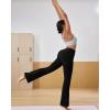 RUNNING GIRL Flare Pants with Pockets, High Waist Yoga Pants Buttery Soft Bootcut Wide Leg Leggings for Women(Black)