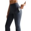 RUNNING GIRL Flare Pants with Pockets, High Waist Yoga Pants Buttery Soft Bootcut Wide Leg Leggings for Women(Deep Grey)