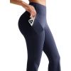RUNNING GIRL Flare Pants with Pockets, High Waist Yoga Pants Buttery Soft Bootcut Wide Leg Leggings for Women(Navy Blue)