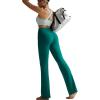 RUNNING GIRL Flare Pants with Pockets, High Waist Yoga Pants Buttery Soft Bootcut Wide Leg Leggings for Women(Teal)