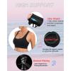 RUNNING GIRL High Impact Sports Bras for Women – Scoop Neck Strappy Sports Bra High Support Moulded Cup Workout Bra(A-black)