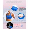 RUNNING GIRL High Impact Sports Bras for Women – Scoop Neck Strappy Sports Bra High Support Moulded Cup Workout Bra(A-cerulean Blue)
