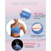 RUNNING GIRL High Impact Sports Bras for Women – Scoop Neck Strappy Sports Bra High Support Moulded Cup Workout Bra(A-light Blue)