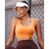 RUNNING GIRL High Impact Sports Bras for Women – Scoop Neck Strappy Sports Bra High Support Moulded Cup Workout Bra(A-orange)